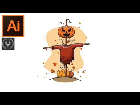 Adobe Illustrator CC Tutorial - Scare Crow illustration Design
