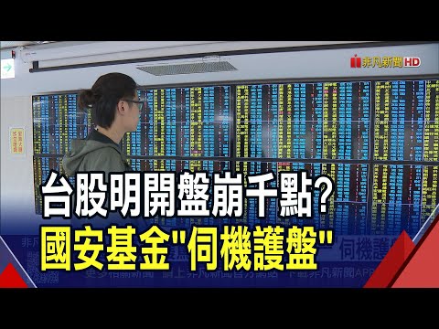 台股雙十變盤?台積電ADR.富台指上周暴跌 推算台股明天崩1600點 專家估"近千點"...國安基金伺機護盤｜非凡財經新聞｜20251012