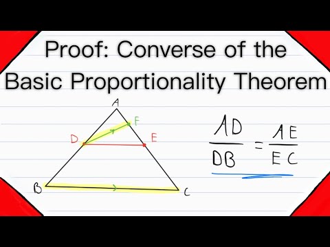Proof: Converse of Basic Proportionality Theorem | Geometry