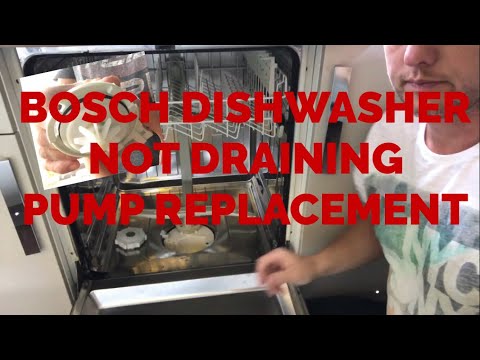 BOSCH INTEGRATED DISHWASHER NOT DRAINING, HOW TO REPAIR, REPLACING DRAIN PUMP