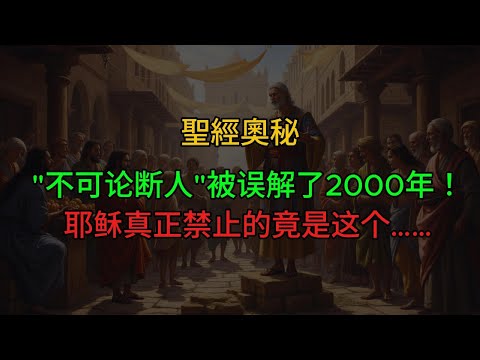 "不可论断人"竟然被误解了2000年！耶稣真正禁止的竟是这个……