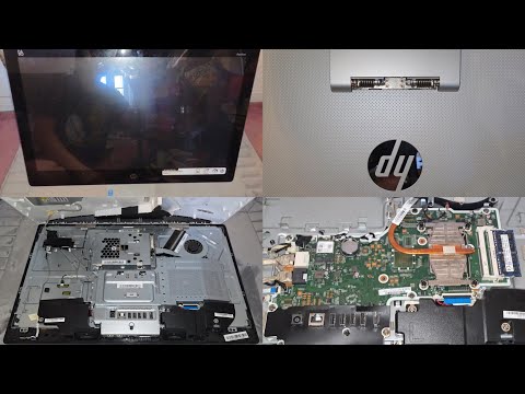 HP Pavillion All-in-One 23-q114 Disassembly RAM SSD Hard Drive Upgrade Battery Replacement Repair