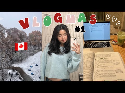 跟我過大一留學生活🇨🇦｜多倫多大學🍁、初雪❄️、期末考週📚