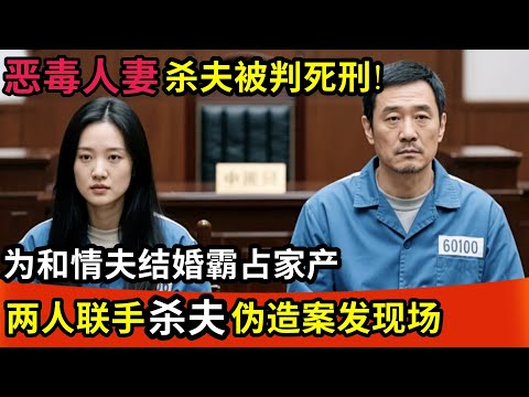 恶毒人妻杀夫被判死刑!只因想和情夫结婚霸占家产,联手杀夫伪造现场,一个表情就让警方看出端倪!