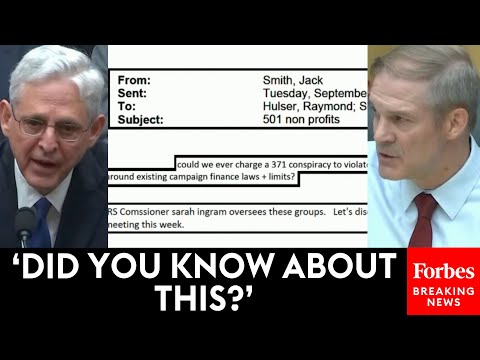 BREAKING NEWS: Jim Jordan Ruthlessly Grills AG Garland About Selection Of Jack Smith, Email Record
