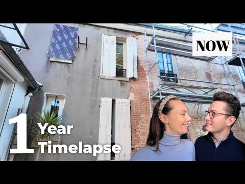 1 year Timelapse Transformation in 20 Minutes I THEN & NOW of a Forgotten Paris Manoir