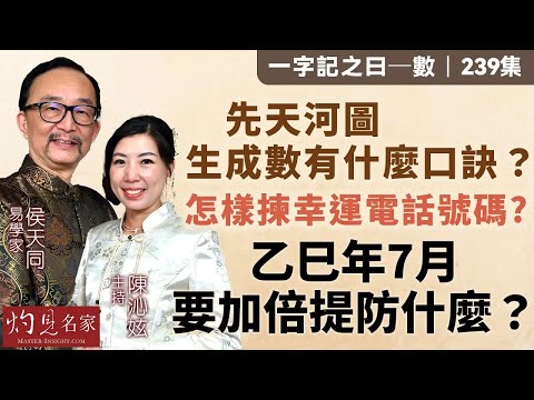 字幕|易學家侯天同:先天河圖生成數有什麼口訣?怎樣揀幸運電話號碼?乙巳年7月要加倍提防什麼?|一字記之曰|239集|2025-07-04