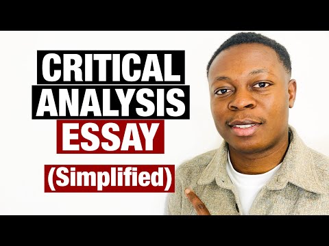 How to Write a Critical Analysis Essay that gets Distinction.