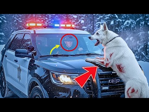 Injured White Shepherd Limps to an Officer’s Car Begging for Help – He Turns Pale When He Sees Why