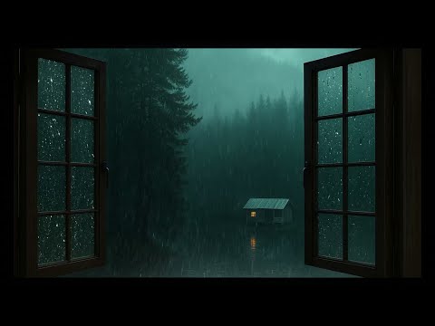 Rain Sounds for Sleep - Open Window Rain Sounds - Heavy Rain Sounds - 1 hour