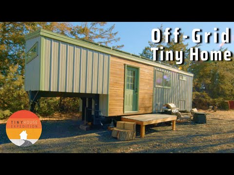 Couple Built $38k Tiny House n 3 mos! standing loft & it's off-grid
