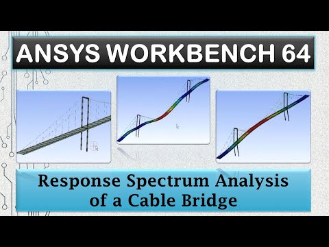 ANSYS Tutorials - Response Spectrum Analysis of Cable Bridge