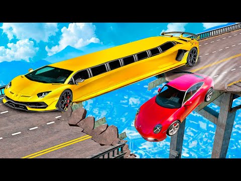 CAN A CAR FLY OVER A BROKEN BRIDGE IN GTA 5? - EXPERIMENT IN GTA 5