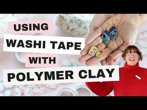 How to use Washi Tape with Polymer Clay (embellishing and embedding)