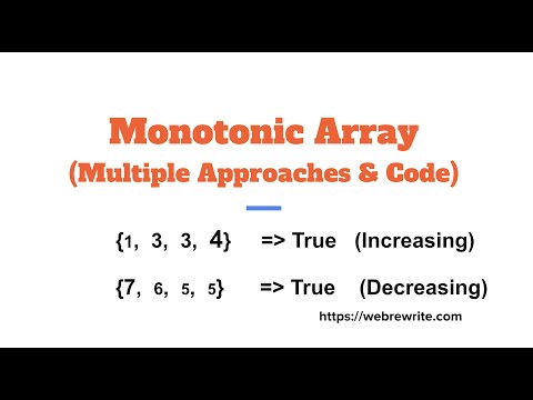 Monotonic Array | Check If Given Array is Monotonic | Programming Tutorials