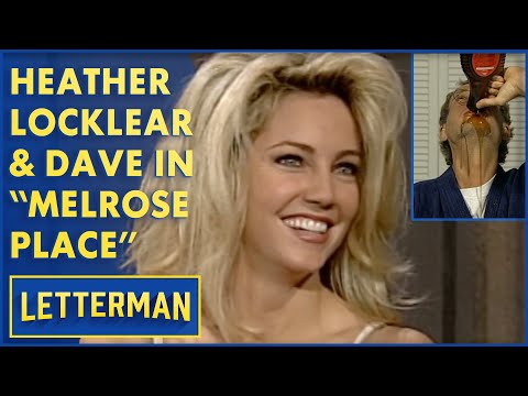 Heather Locklear & Dave's Sticky "Melrose Place" Scene | Letterman