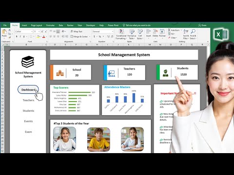 Excel Dashboard with Navigation Bar || Create own School Management Dashboard in minutes #excel