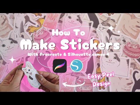 How to make stickers with an easy peel design ✨ using procreate and silhouette cameo 4