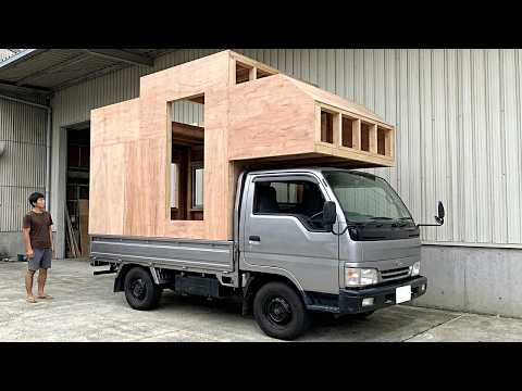 Man Transforms Pickup into Dream Mobile Home | Start to Finish Build by @朝日が昇る前に