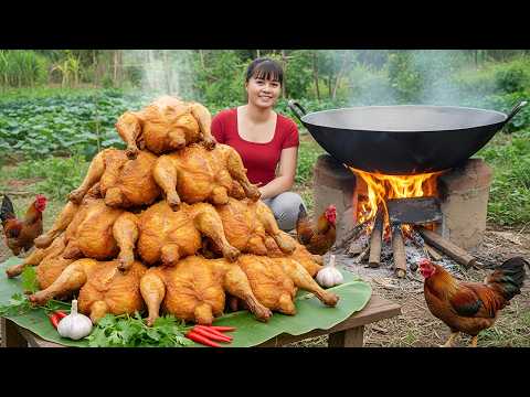 Harvesting Chickens & Cooking Whole Fried Chicken | From Farm to Countryside Market