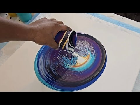 Blast Off ~ TILTING TROUBLES! Pour Painting Fluid Art Lesson
