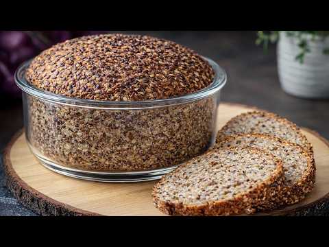 Bread in 15 minutes! No white flour or yeast – healthy, low-calorie, and incredibly delicious!