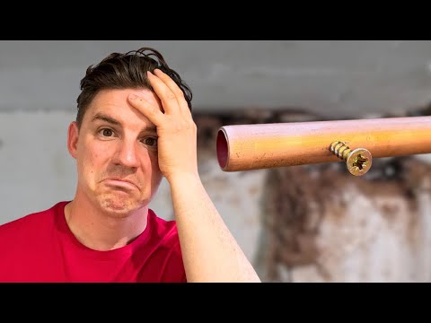 Someone screwed a copper pipe and caused a leak!