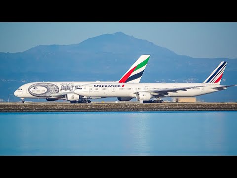 2HRs of Plane Spotting & Aircraft Identification at San Francisco Airport [SFO/KSFO]