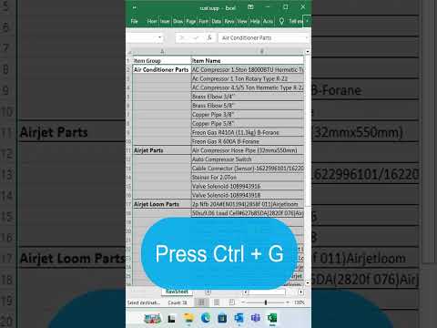 Fill Empty Cells With the Data Above in Excel | swift learn #shorts