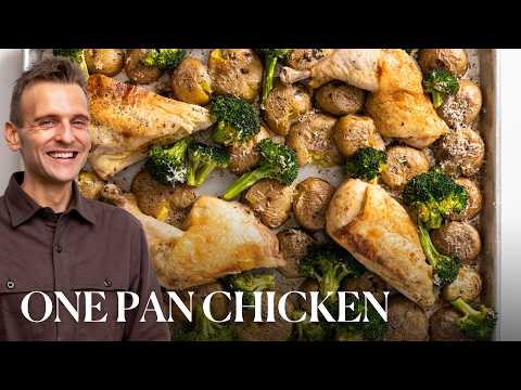 Sheet Pan Roasted Chicken with Smashed Potatoes | Easy Weeknight Dinner Recipe