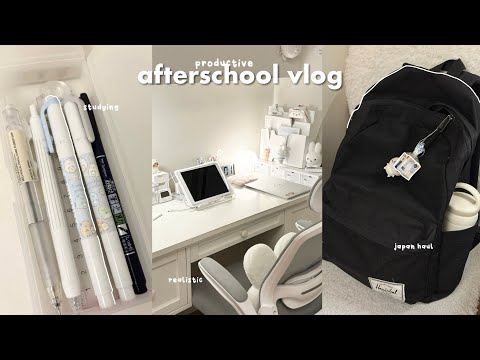 productive afterschool vlog: studying, realistic, hangout, japan haul