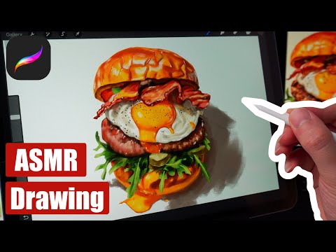Realistic Hamburger Drawing | Hyper-Realistic Art ASMR