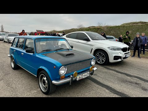 NUCLEAR VAZ 2102 vs. RICH PEOPLE in fast FOREIGN CARS