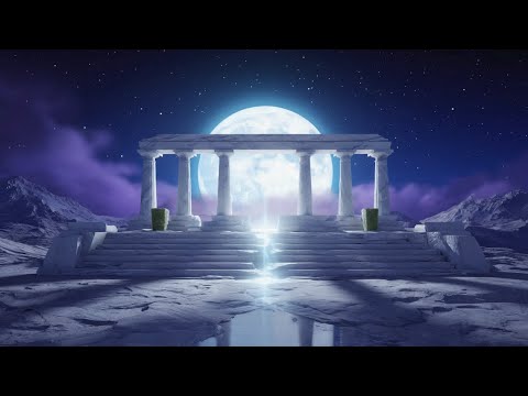432Hz 🧠 Clear Negative Energy & Brain Fog • Moonlight Temple • Deep Relaxation (4K UHD)