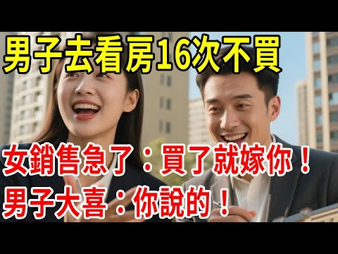 男子去看房16次不買，女銷售急了：買了就嫁你，男子大喜：你說的#原創#情感