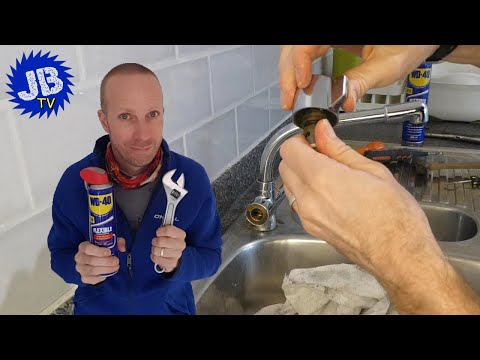 How to fix a stiff and squeaky kitchen tap - Tap gland removal and easy fix