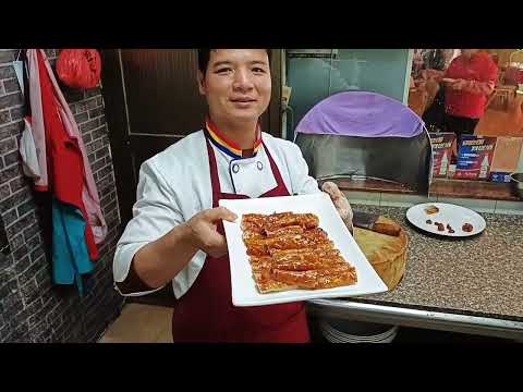 20年大厨做的脆皮大肠，色泽金黄，皮脆肉香