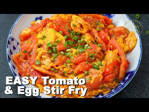 4 Minutes EASY Tomato and Egg Stir Fry 番茄炒蛋 at Home