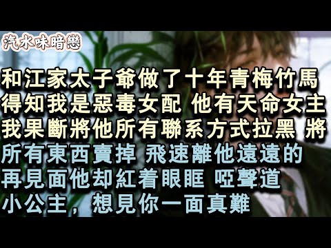 【青春限定】和江家太子爺做了十年青梅竹馬。得知我是惡毒女配，他有天命女主。我果斷將他所有聯繫方式拉黑，將所有東西賣掉，飛速離他遠遠的。再見面他卻紅著眼眶，啞聲道：小公主，想見你一#小說 #言情 #故事