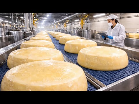 $1000 Parmesan Cheese Wheel Making - Italy’s King of Cheese Factory Process From Milk to Wheel