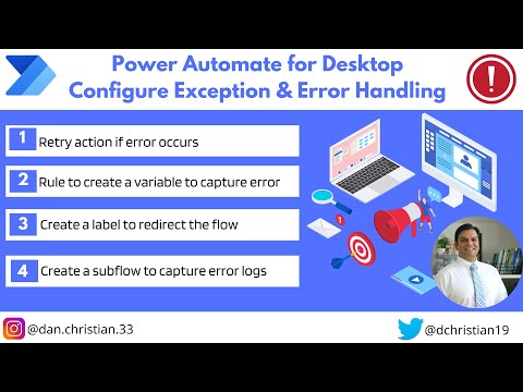 Power Automate for Desktop Configure Exception and Error Handling