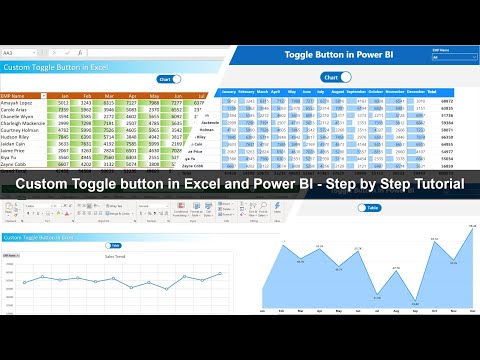 Custom Toggle Button in Microsoft Excel and Microsoft Power BI