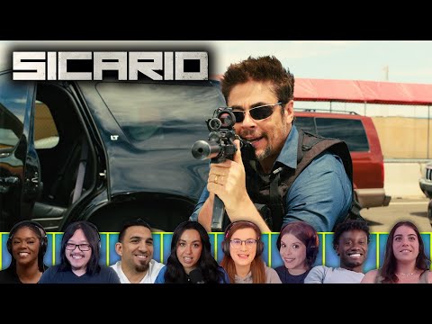 Reactors Reactions to the AMBUSH AT THE BORDER POLICE SHOOTOUT | Sicario (2015)