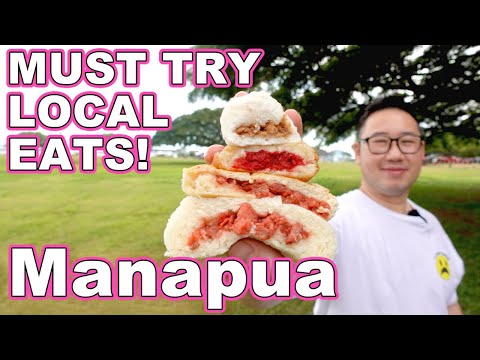 MUST TRY LOCAL EATS: what is a  MANAPUA? || [Oahu Hawaii] BBQ Chinese Pork Bun, Bao *Our Top Picks!*