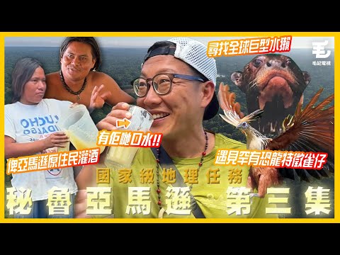 俾亞馬遜原住民灌酒🍺最後發現嗰啲酒原來包含佢哋嘅口水😰尋找全球最大水獺🦦遇見罕有恐龍特徵嘅雀仔🦖《國家級地理任務》秘魯亞馬遜Ep. 3