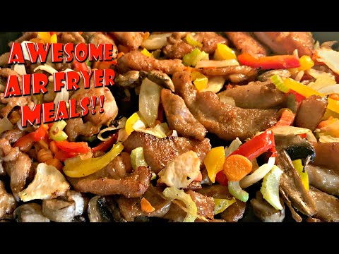 Awesome Cooking Experiments!! Chicken Stir Fry Made In An Air Fry Oven #ninja #airfryer #griddle