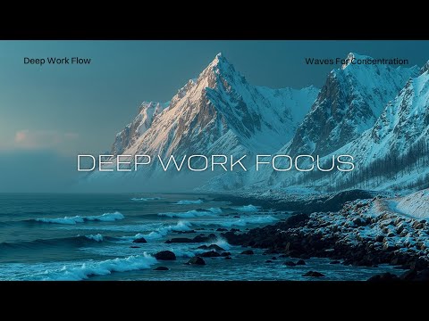 Focus Beats for Deep Work ~ Snowy Mountain Ambient | Ocean Waves Study Music