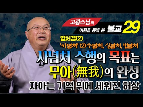 [고광스님 29강] 자아는 기억위에 세워진 허상이다 : 무아를 바로 알기 위한 사념처 수행