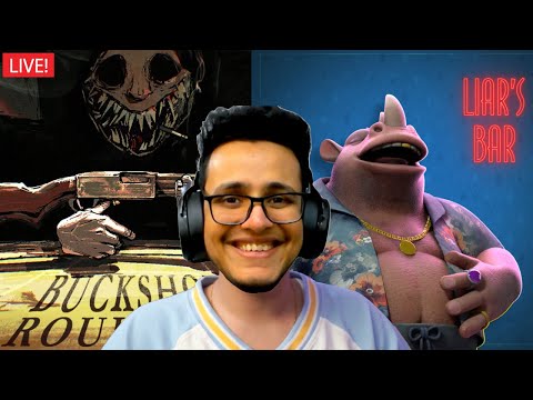 🛑Sabse Bada Jhootha Kon! Buckshot Roulette, Liar's Bar, Phasmophobia GTA 5 Marathon Live