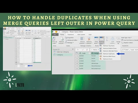 How to handle DUPLICATES when using Merge Queries Left Outer in Power Query